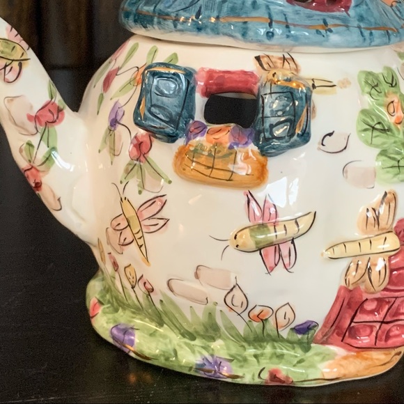 Vintage Dragonfly Teapot Candle Holder - Picture 5 of 16